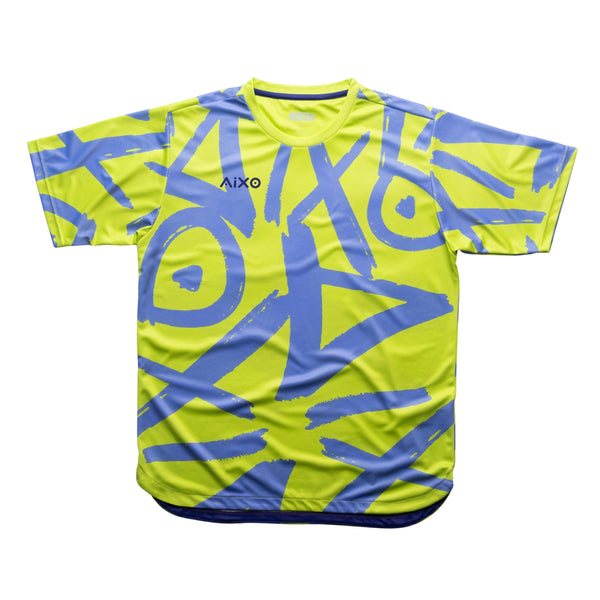 AIXO Tagged Men's Sports T-Shirt — Lime