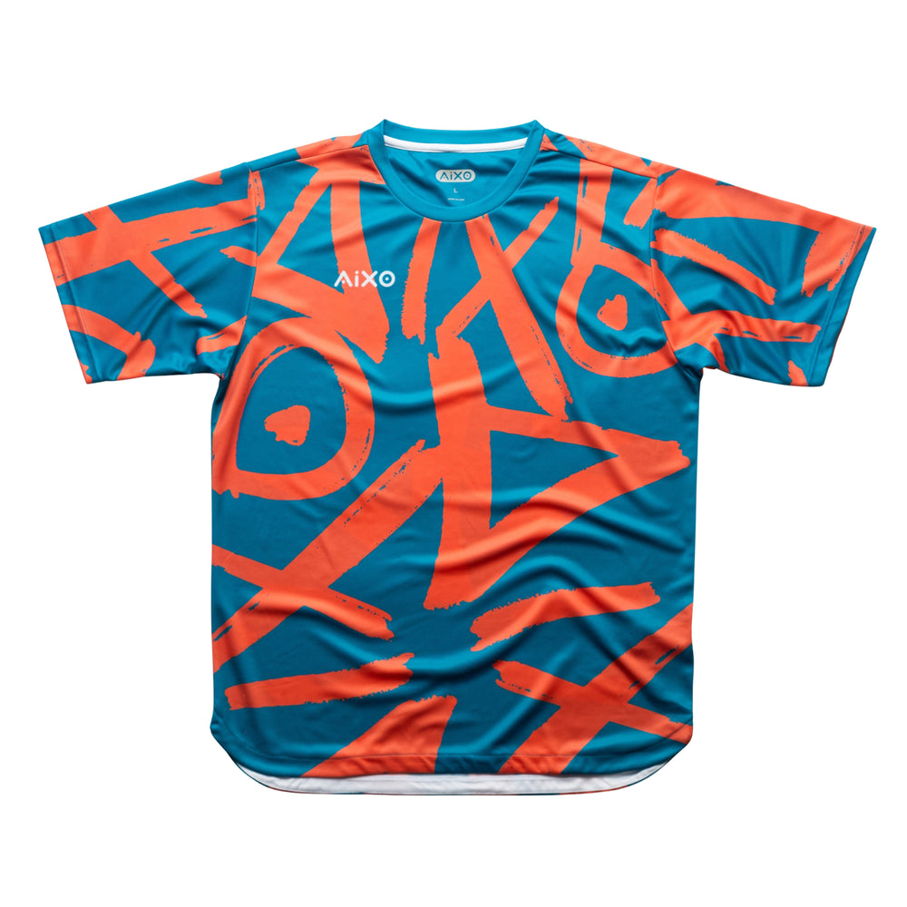AIXO Tagged Men's Sports T-Shirt — Teal