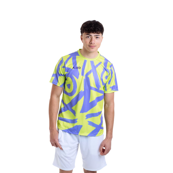 AIXO Tagged Men's Sports T-Shirt — Teal