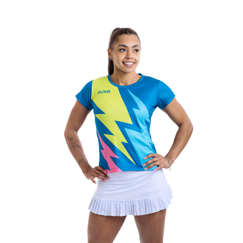AIXO Bolt Women's Sports T-Shirt — Teal