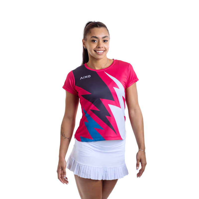 AIXO Bolt Women's Sports T-Shirt — Pink