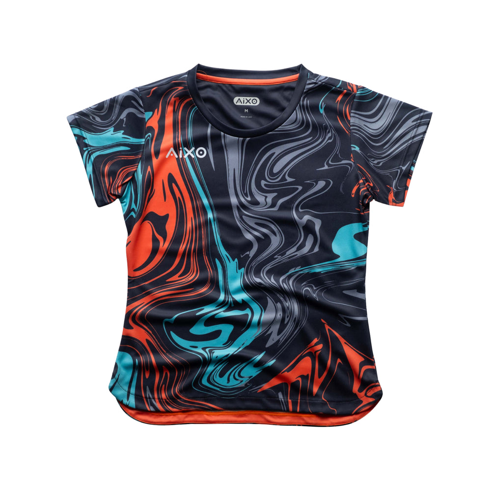 AIXO Chrome Women's Sports T-Shirt — Graphite