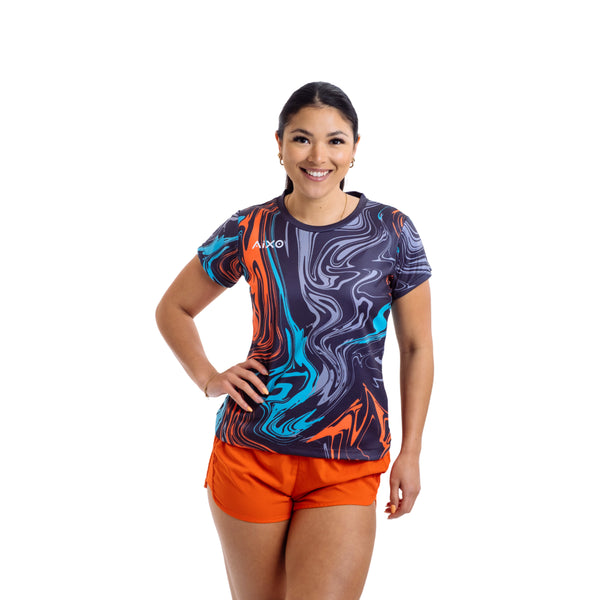 AIXO Chrome Women's Sports T-Shirt — Lilac