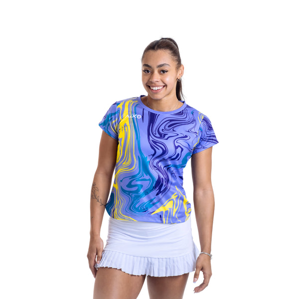 AIXO Chrome Women's Sports T-Shirt — Lilac