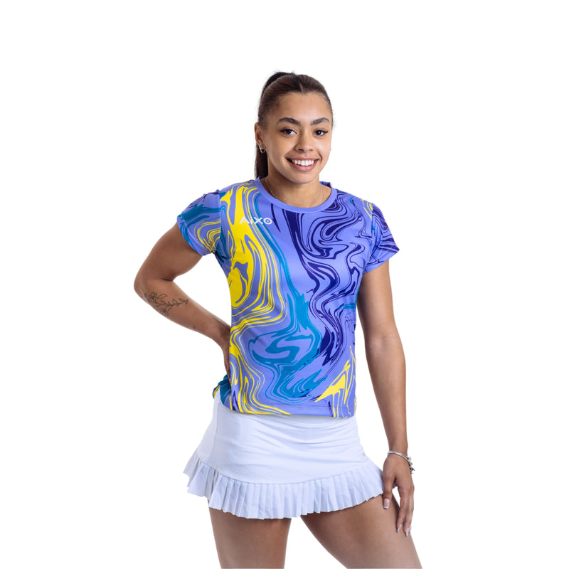 AIXO Chrome Women's Sports T-Shirt — Lilac