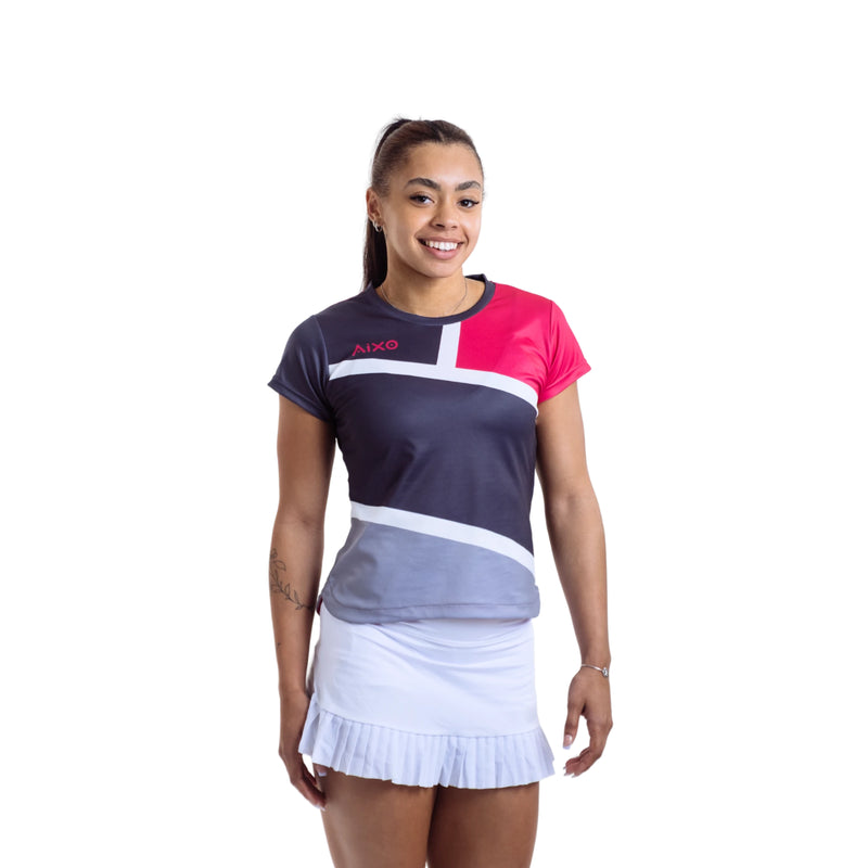 AIXO Court Women's Sports T-Shirt — Graphite