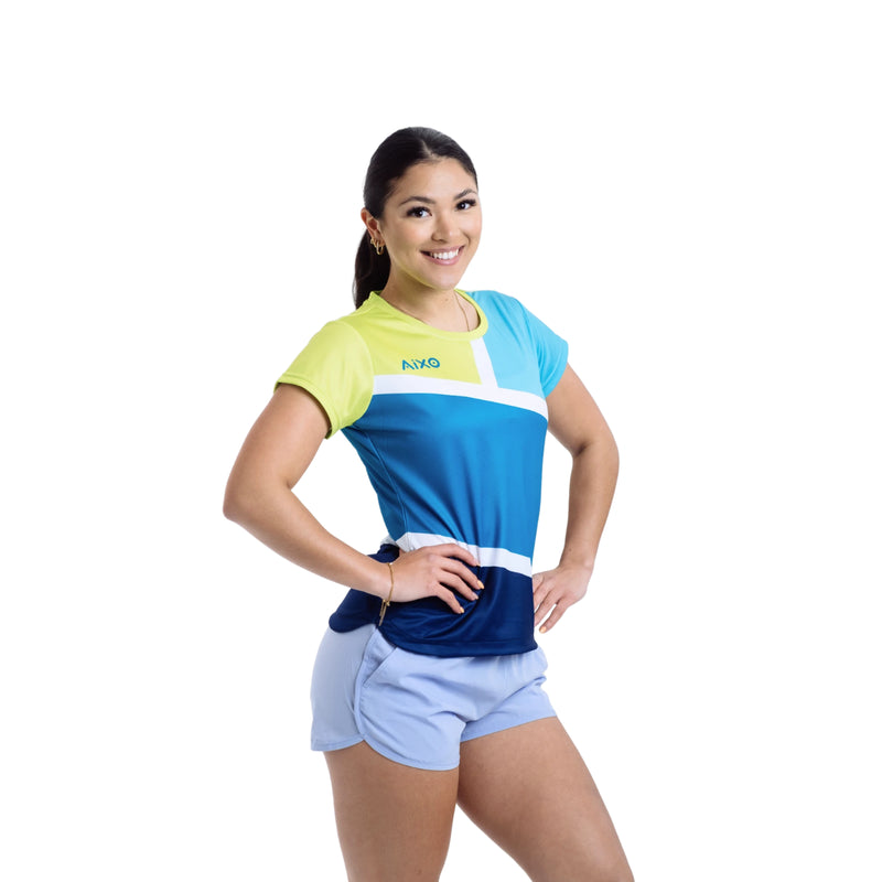 AIXO Court Women's Sports T-Shirt — Teal