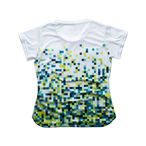 AIXO Pixel Women's Sports T-Shirt — White
