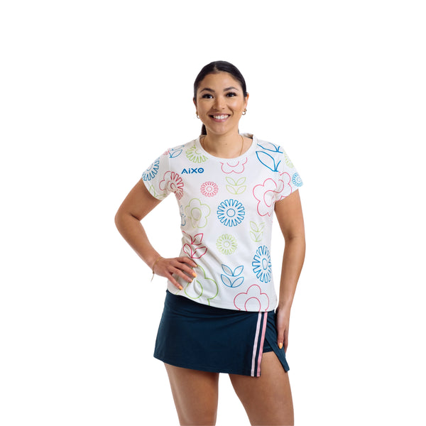 AIXO Spring Women's Sports T-Shirt — Navy