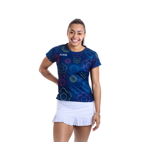 AIXO Spring Women's Sports T-Shirt — Navy