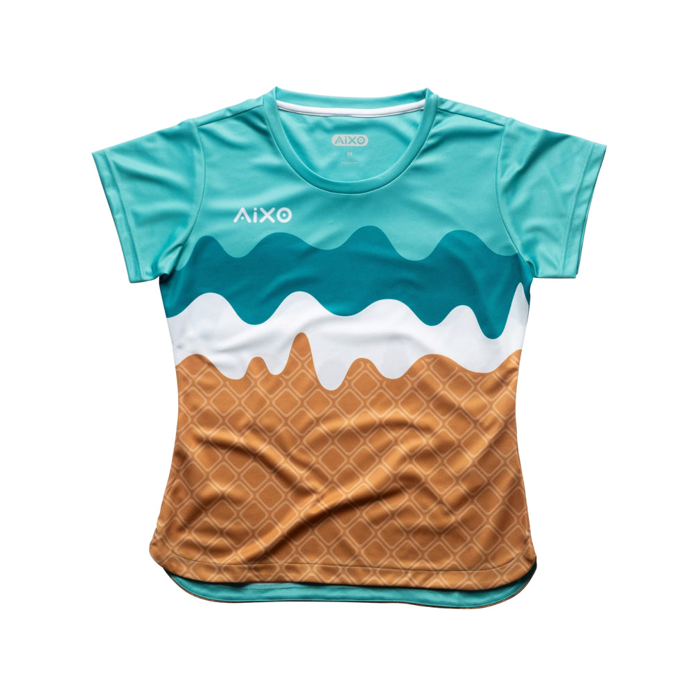 AIXO Sundae Women's Sports T-Shirt — Teal
