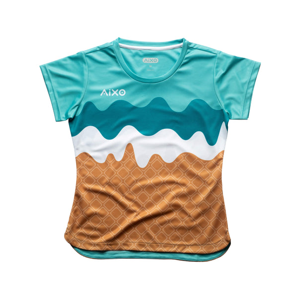 AIXO Sundae Women's Sports T-Shirt — Teal