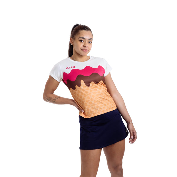 AIXO Sundae Women's Sports T-Shirt — Teal