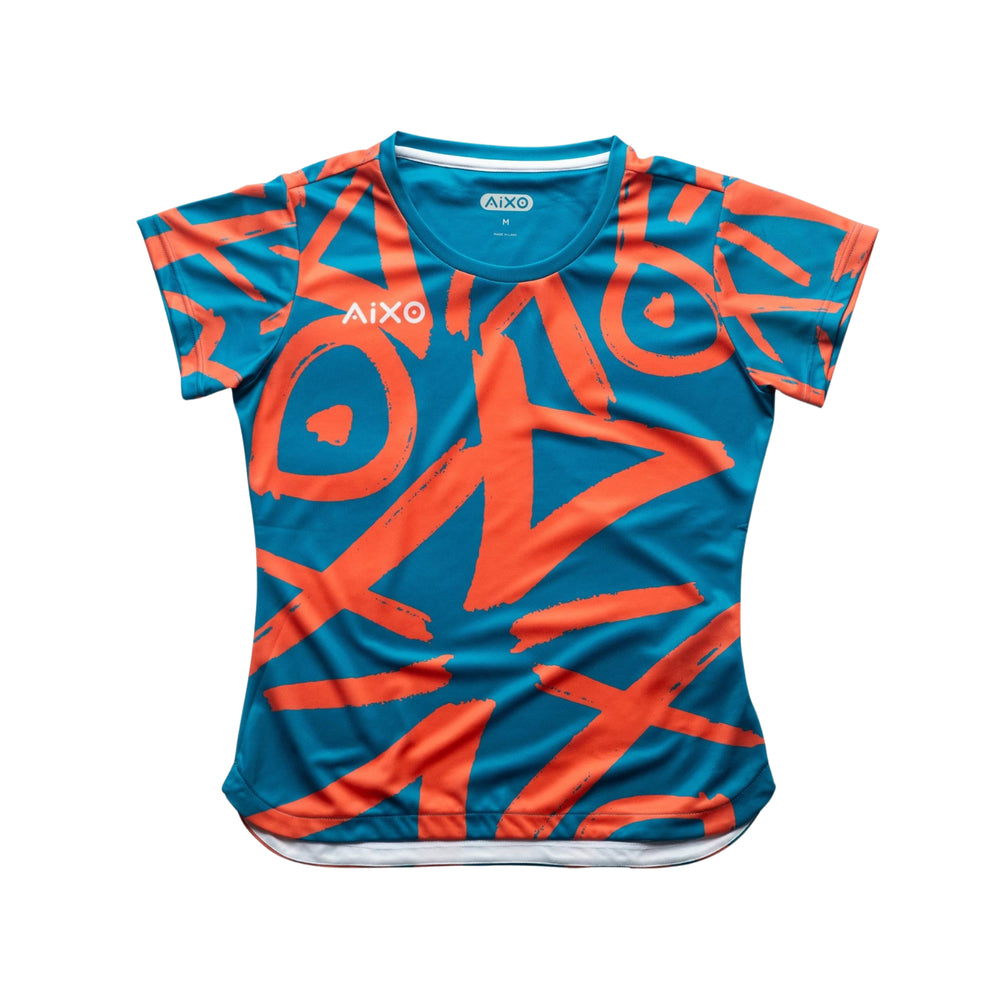 AIXO Tagged Women's Sports T-Shirt — Teal