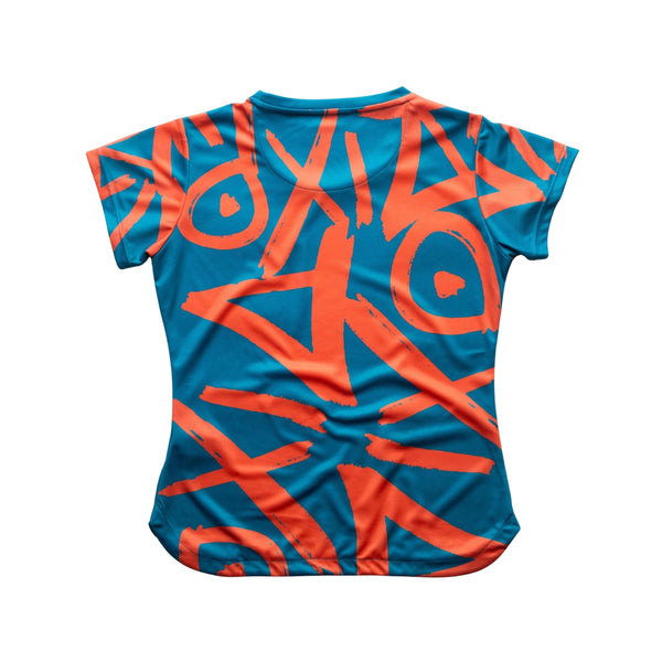 AIXO Tagged Women's Sports T-Shirt — Teal