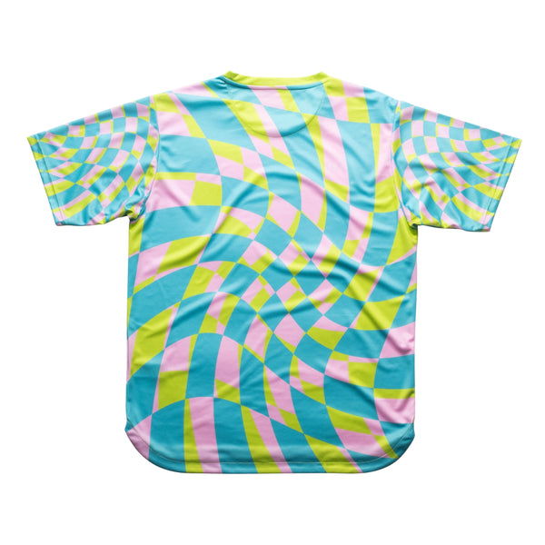 AIXO Checker Men's Sports T-Shirt — Lime Check