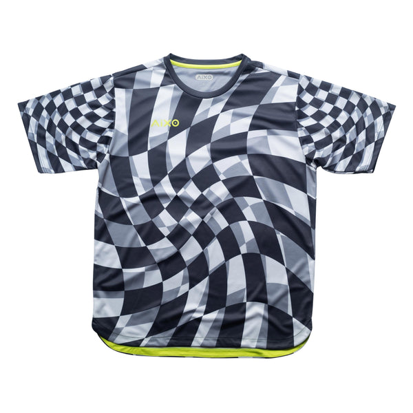 AIXO Checker Men's Sports T-Shirt — Lime Check