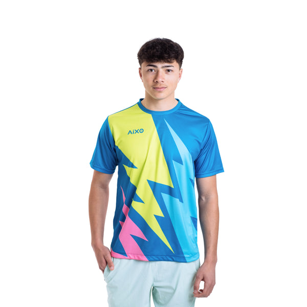 AIXO Bolt Men's Sports T-Shirt — Pink