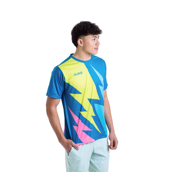 AIXO Bolt Men's Sports T-Shirt — Pink
