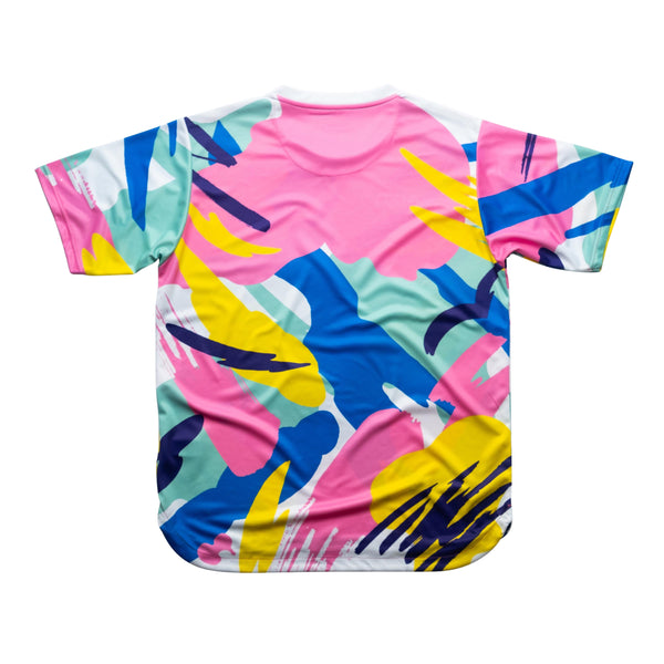 AIXO Abstract Men's Sports T-Shirt — Multicolour
