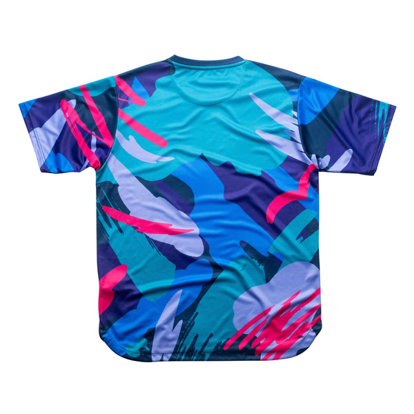 AIXO Abstract Men's Sports T-Shirt — Multicolour Dark