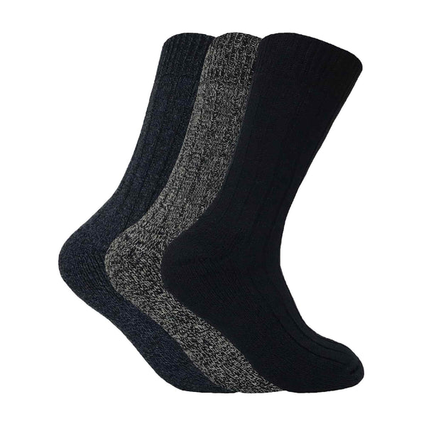 Mens Winter Warm Wool Blend Hiking Socks for Boots (Multipack Options)