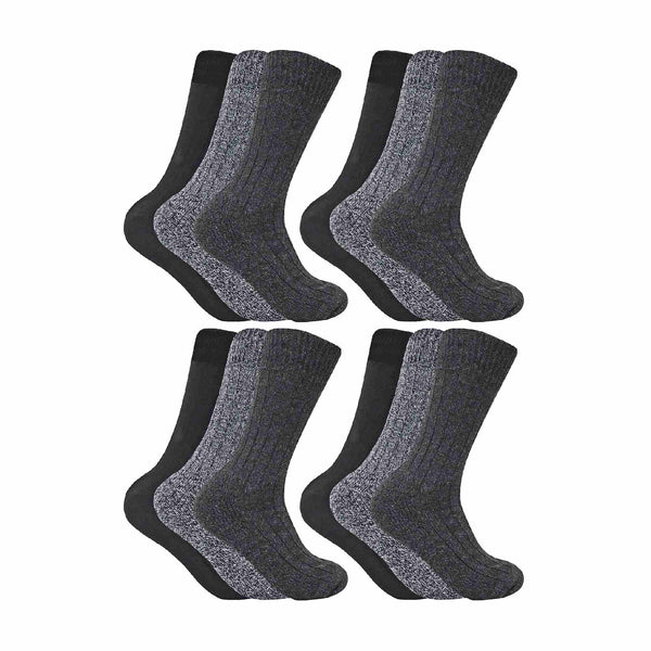 Mens Winter Warm Wool Blend Hiking Socks for Boots (Multipack Options)