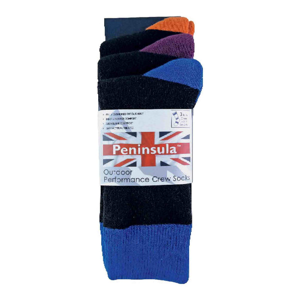 3 Pack Mens Cushioned Cushioned Dual Layer Hiking Socks