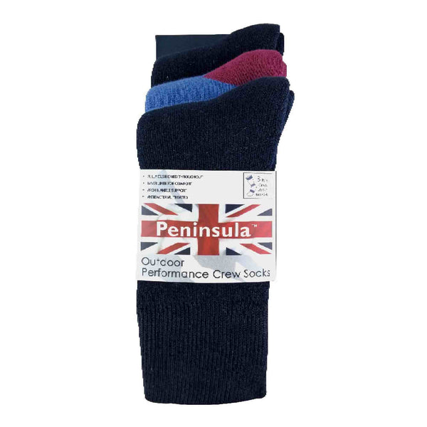 3 Pack Mens Cushioned Cushioned Dual Layer Hiking Socks