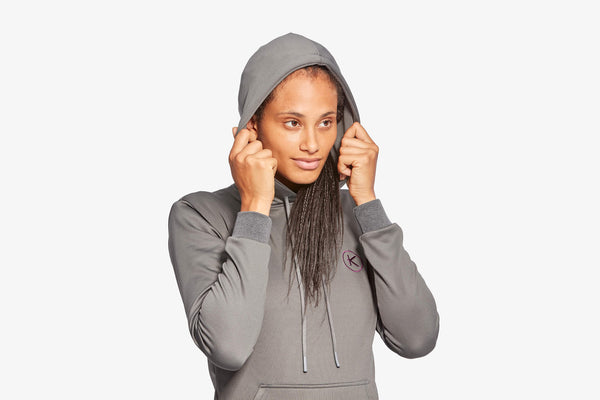 KYMIRA Women’s Hoodie — Grey & Blue