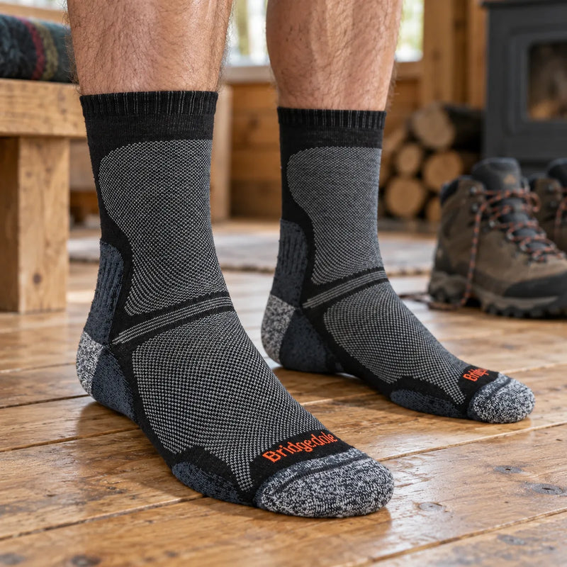 1 Pack Mens Hiking Ultralight T2 Merino Wool Crew Socks — product photograph