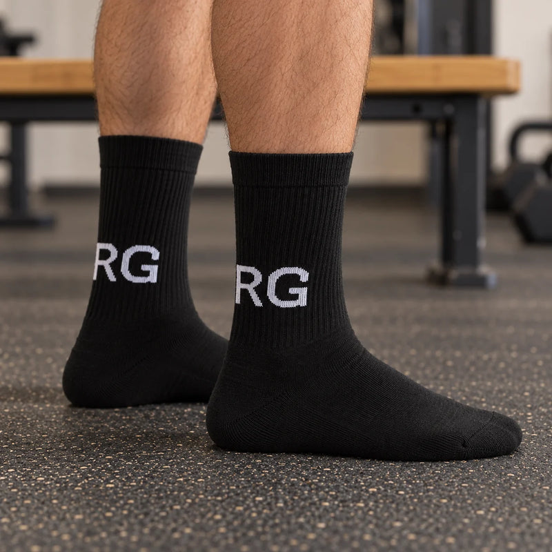 3 Pack Core Sport Ribbbed Top Crew Socks for Men — product photograph