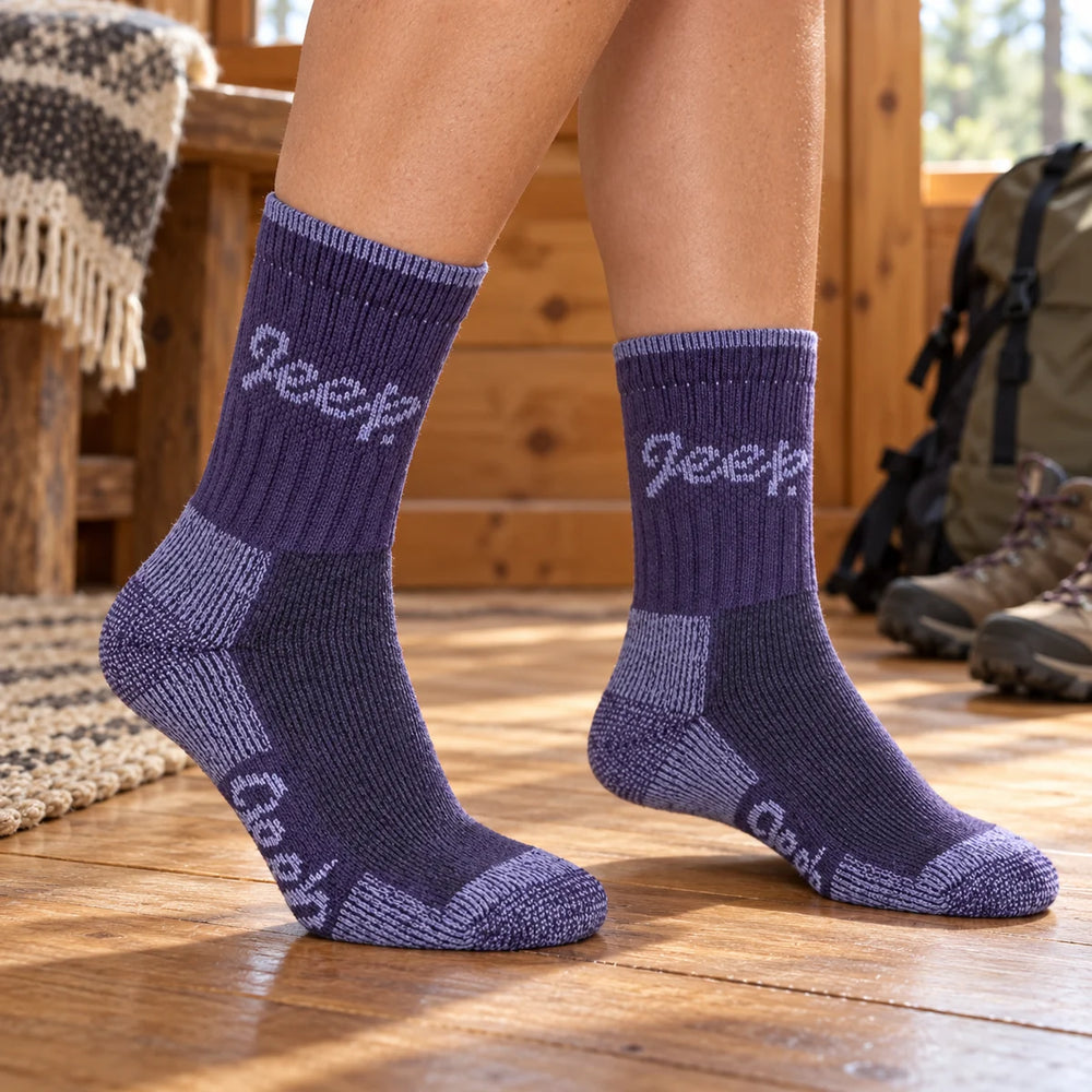 3 Pack Ladies Cotton Cushioned Hiking Socks — product photograph