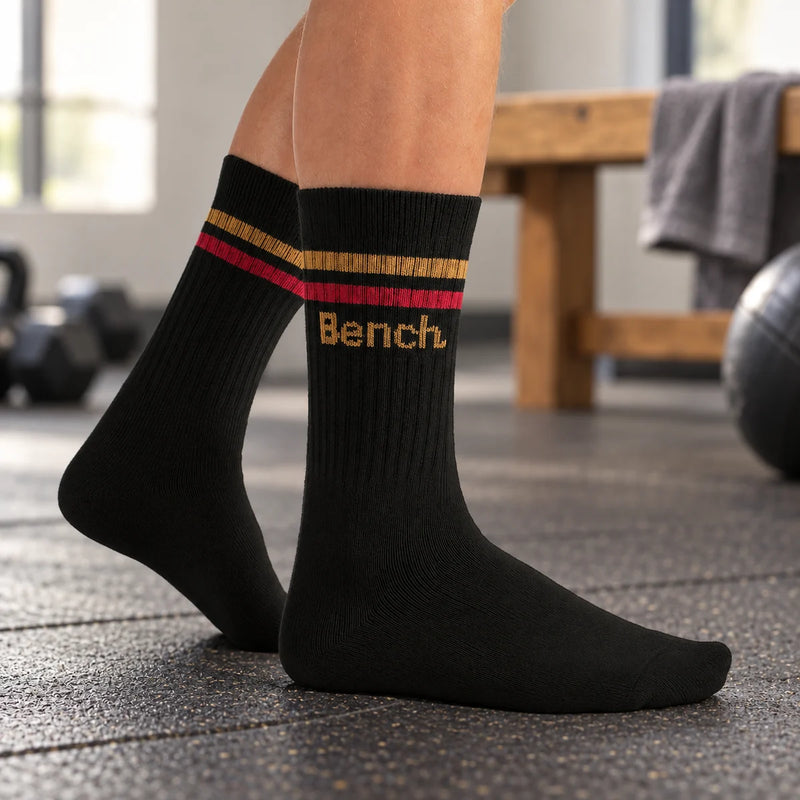 5 Pairs Mens Crew Cotton Socks - Breathable Sport Athletic Socks — product photograph