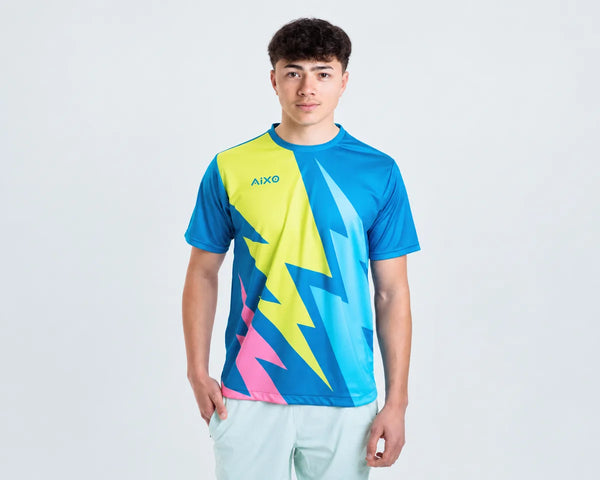AIXO Bolt Men's Sports T-Shirt — Teal