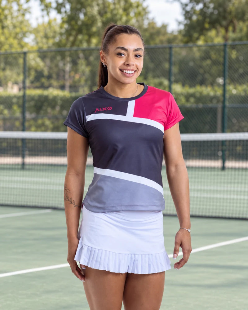 AIXO Court Women's Sports T-Shirt — Graphite — product photograph