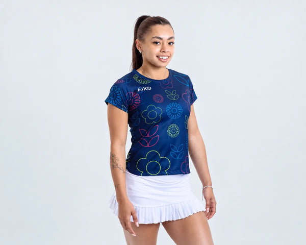 AIXO Spring Women's Sports T-Shirt — Navy