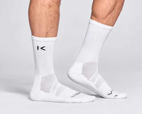 KYMIRA Crew Socks — White