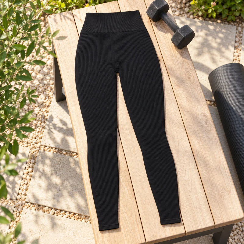 Ladies Ribbed Sports Leggings for All Sports — product photograph