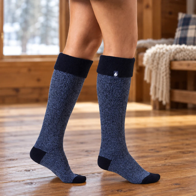 Ladies Thermal Long Wellington Boot Socks with Soft Brushed Lining — product photograph