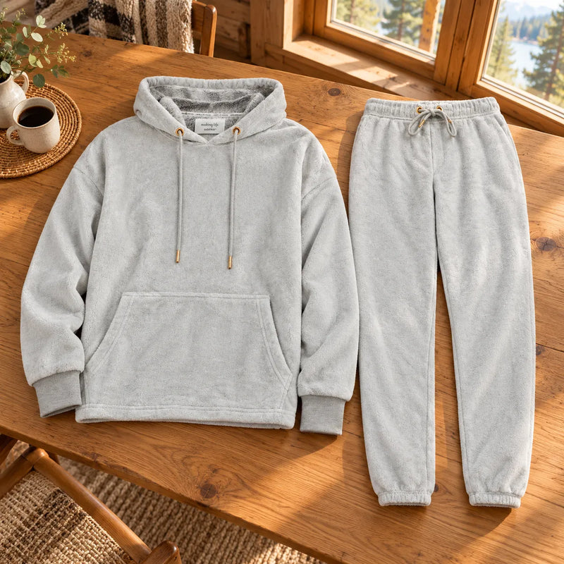 Ladies Thermal Tracksuit Set with Soft Top & Bottoms for Winter — product photograph