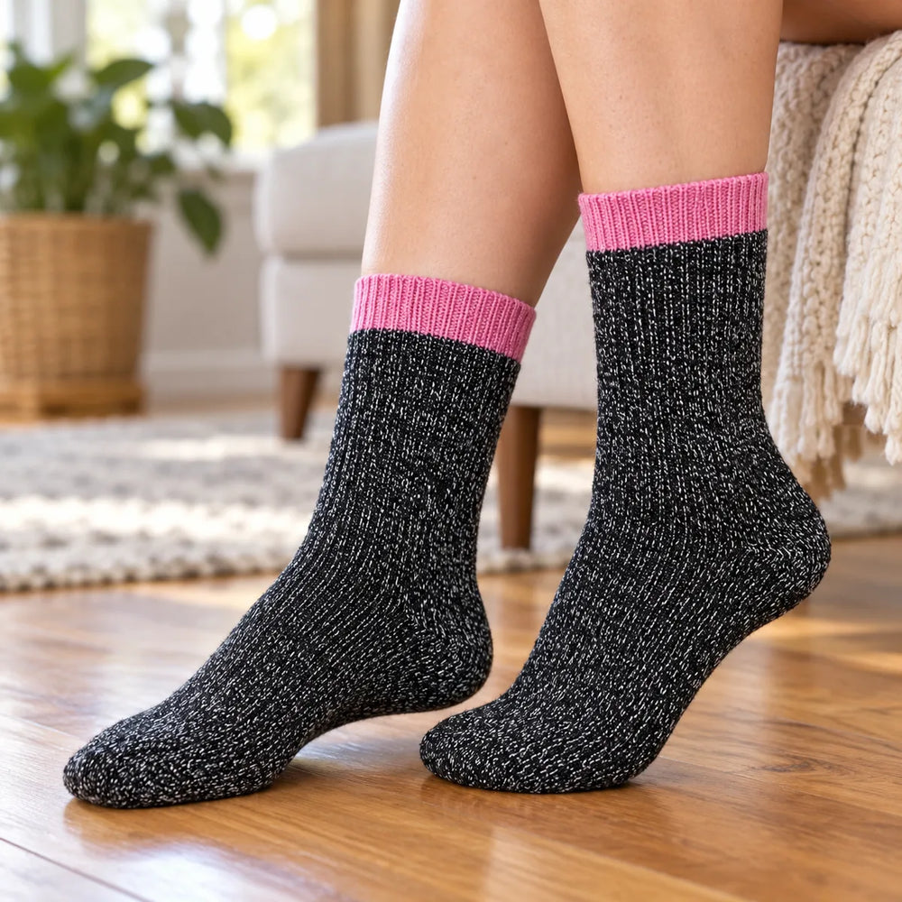 Ladies Winter Warm 2.13 Tog Thermal Socks - Pack of 6 — product photograph