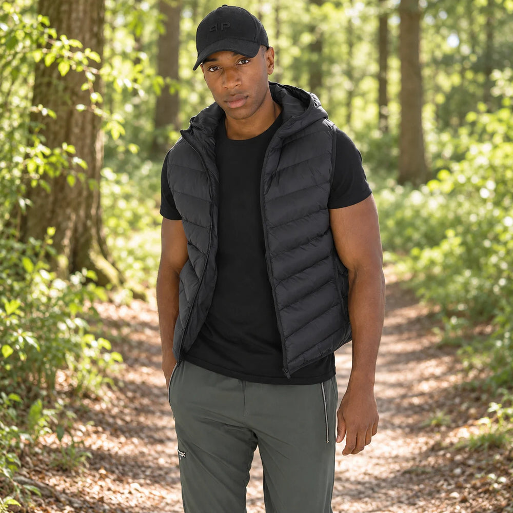 Mens BlackBurn Padded Hooded Bodywarmer — product photograph