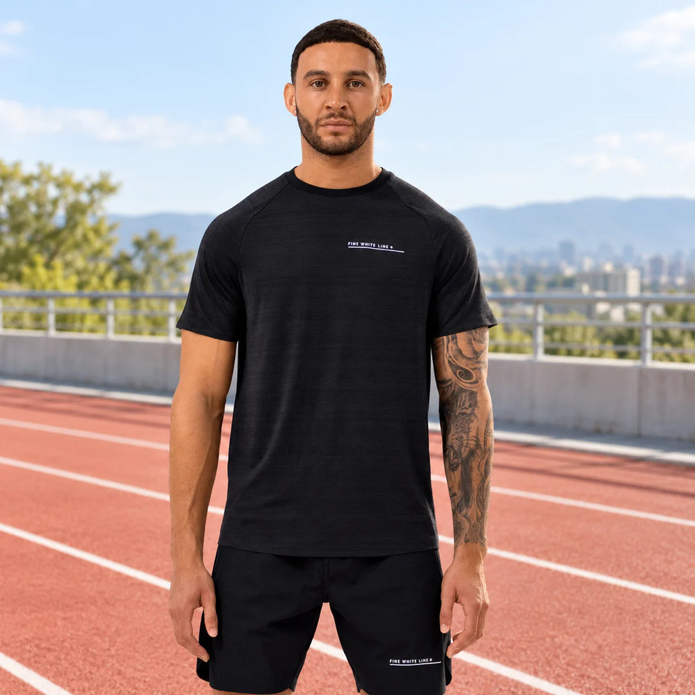 Mens Cosmos Black T-Shirt — product photograph