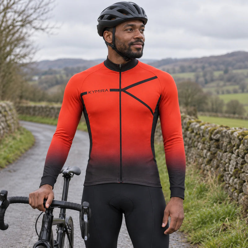 KYMIRA Men’s PrO2 Long-Sleeve Cycling Jersey — product photograph