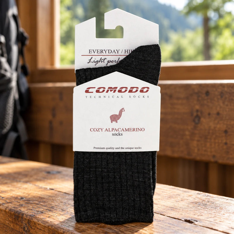 Mens Ladies Alpaca Merino Wool Hiking Socks | Breathable Trekking Socks — product photograph