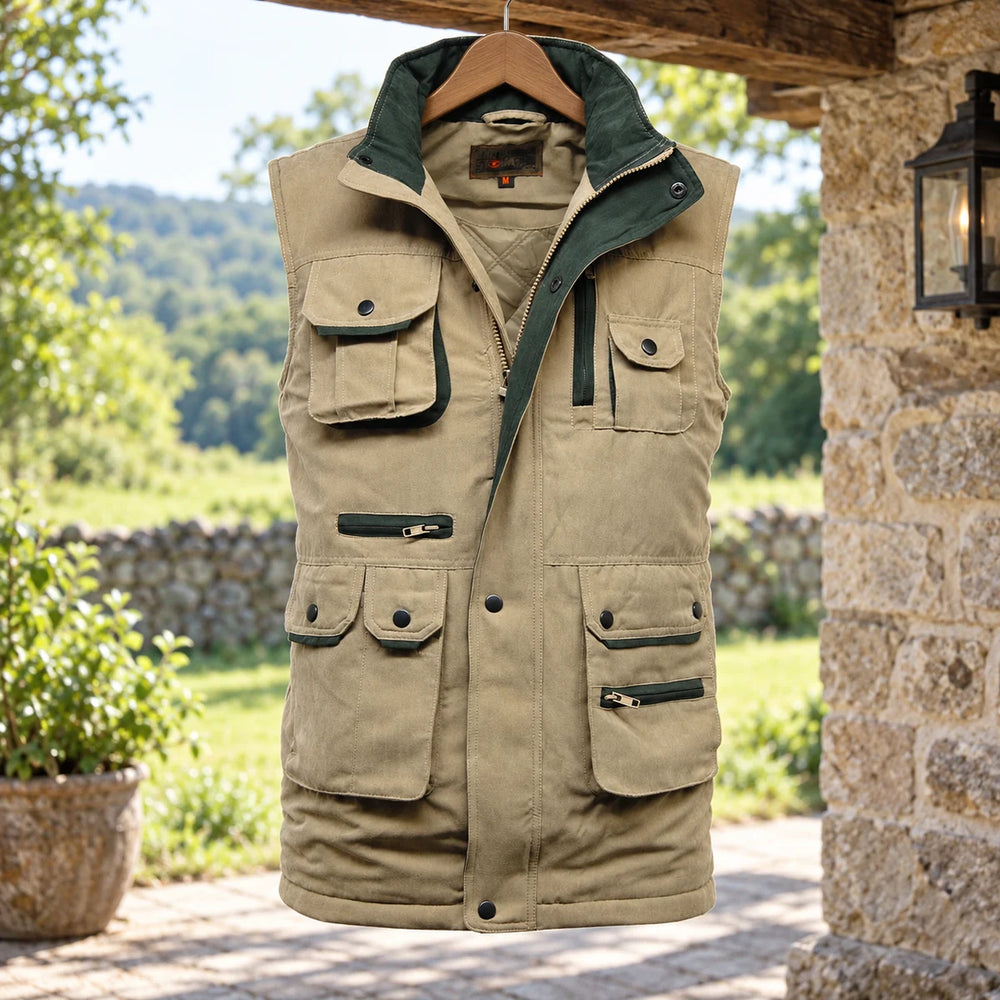 Mens Padded Multi Pocket Micro Bodywarmer — product photograph