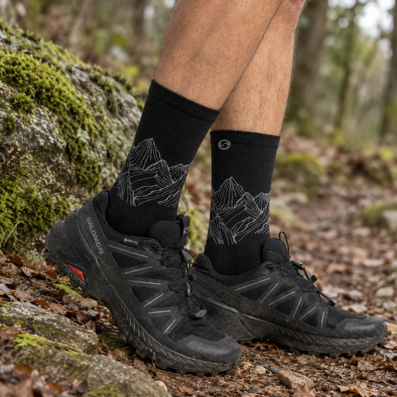 Stride Trail Running Socks – Black — product photograph