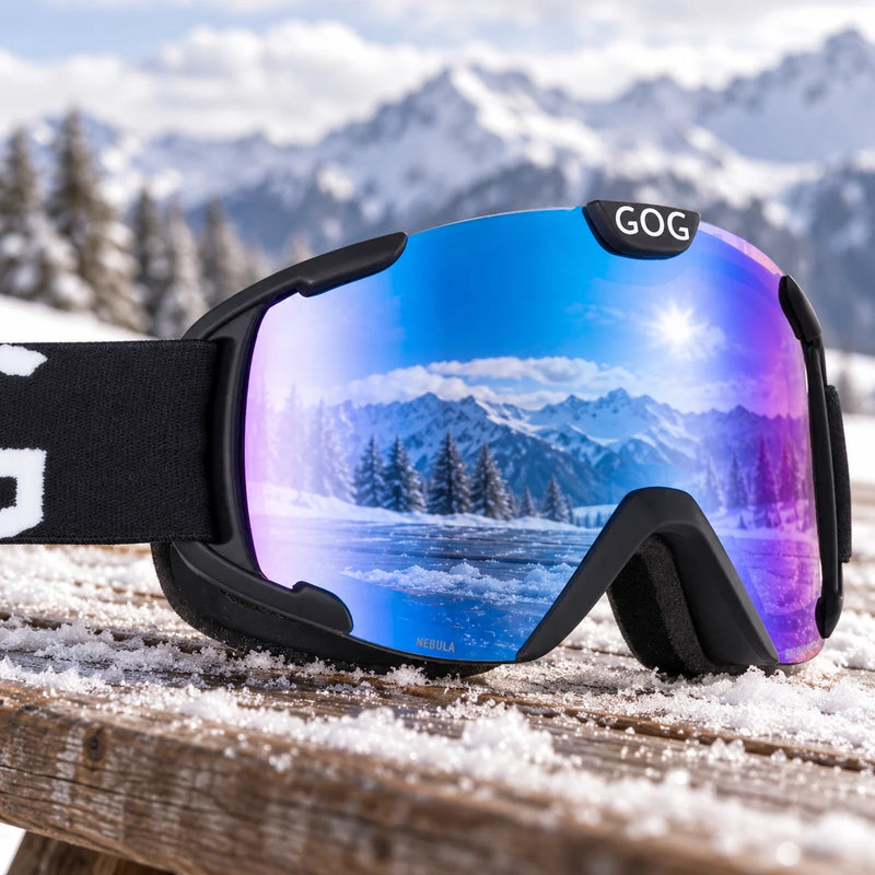 Unisex Nebula UV400 Ski Snowboard Goggles with Anti-Fog Mirror Double Lens — product photograph