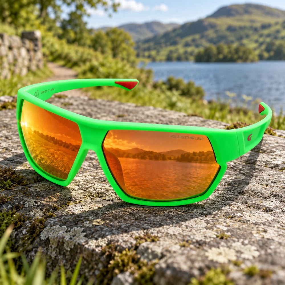 Unisex Polarised UV400 Outdoor Sport Sunglasses with Mirror Lens — product photograph